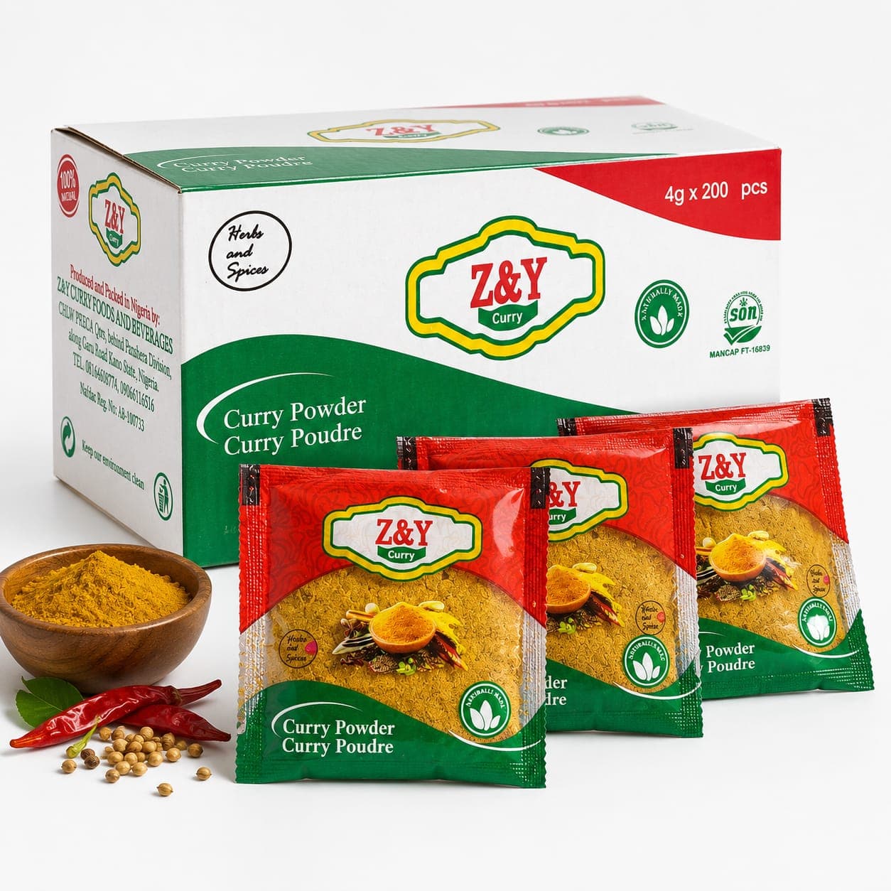 Z&Y Curry packaging