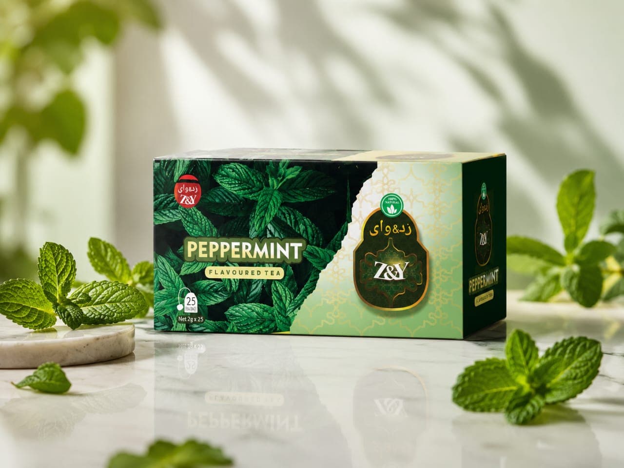 Z&Y Peppermint Tea packaging