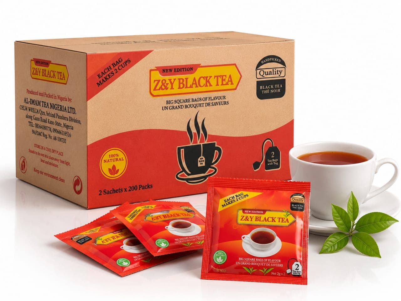 Z&Y Black Tea Sachet X200 product packaging
